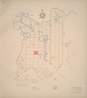 Hand-drawn 1795 plan of Shapleigh, Maine, showing the proprietors' ranges and numbered lots, Salmon Falls Pond and the Little Ossipee River